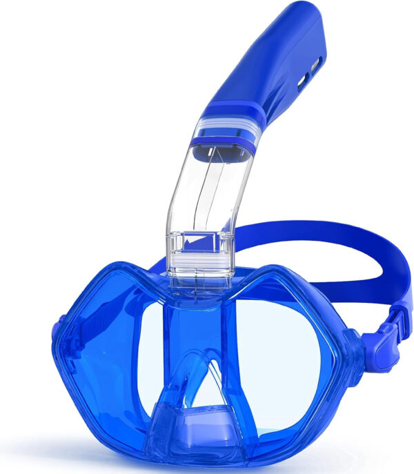 689c302d0a2bcebd5bc2a9c0aa5662f80e274e069196689049876.jpg Greatever Half Face Diving Mask, Innovative with Nose Breathing, Comfortable & Breathable Fit,Detachable Breathing Tube,and Home Water Sports