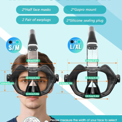 689c3086a2cd93b30553d53bc4c3eeb001af26413ccfc34f1ea4c.jpg Greatever Half Face Diving Mask, Innovative with Nose Breathing, Comfortable & Breathable Fit,Detachable Breathing Tube,and Home Water Sports