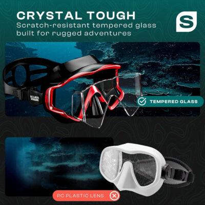 689c30c96f6a65f6db089ef64bb8e49c371bf213e840a7068e72c.jpg Pano 3 Scuba Diving Mask, Tempered Glass Snorkel Mask Three-Window Scuba Mask No-Leak Dive Mask Silicone Skirt Diving Mask for Snorkeling and Scuba Use