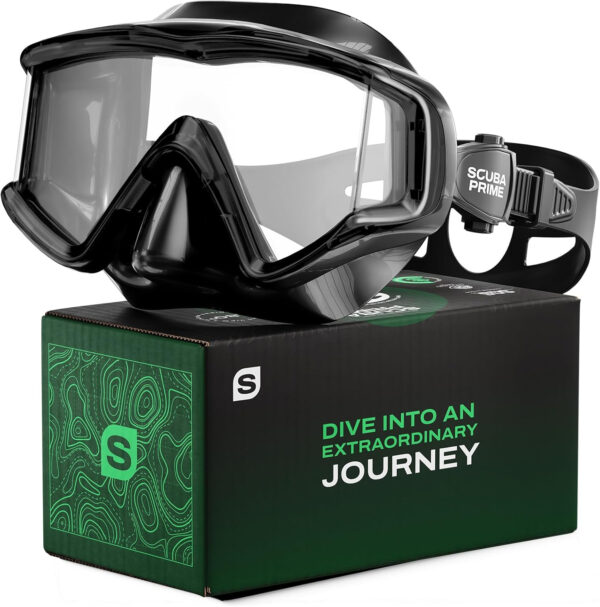 689c30dd3c7358017037134acaa9be179330019980f84bb8930f7.jpg Pano 3 Scuba Diving Mask, Tempered Glass Snorkel Mask Three-Window Scuba Mask No-Leak Dive Mask Silicone Skirt Diving Mask for Snorkeling and Scuba Use