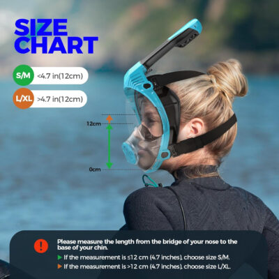 689c31542e48af4c458d572bafa7e9a85732700a0aebae686687b.jpg Full Face Snorkel Mask for Adults, Snorkeling Gear for Kids, Anti-Fog & Anti-Leak Design with 180° Panoramic View, Dry Top Breathing System, Ideal for Scuba Diving, Snorkeling