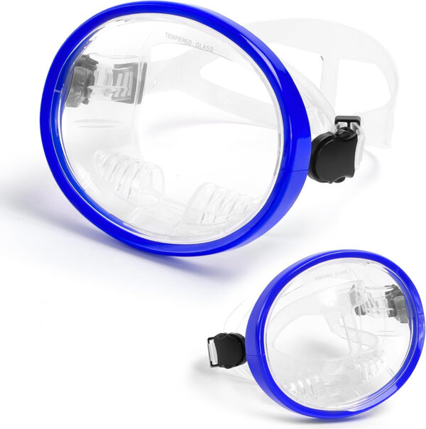 Snorkeling Gear for Adults - Anti-Fog Tempered Glass Mask, Oval Silicone Skirt for Spearfishing, Freediving & Snorkeling, Comfortable Fit, Clear Vision