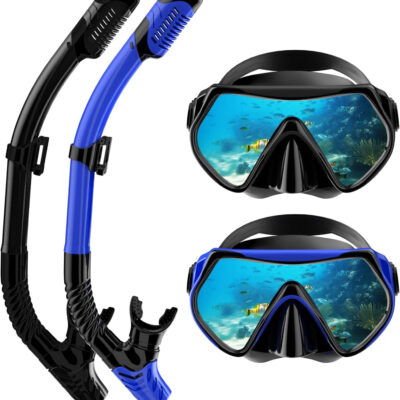 689c31dabb432c74b75f20374166b5f1a8a777b76ed067528210d.jpg Snorkeling Gear for Adults, Dry-Top Snorkel Set Scuba Diving mask, 180°Panoramic Wide View Professional Snorkeling Gear Breathing Freely Snorkel Mask