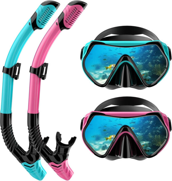 689c31f302a0bbe61c5c7d348d82a49687d2b9084eaf60ab97eca.jpg Snorkeling Gear for Adults, Dry-Top Snorkel Set Scuba Diving mask, 180°Panoramic Wide View Professional Snorkeling Gear Breathing Freely Snorkel Mask