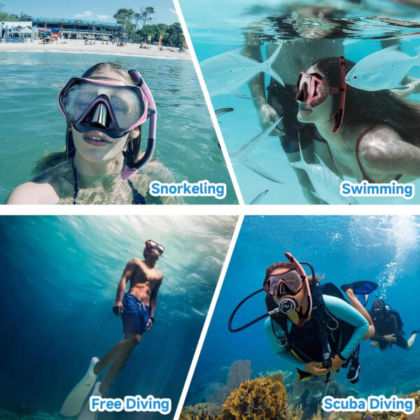 689c31fe2a2bbbe98c0aad6d898ed2168ebea2daad512f0d46248.jpg Snorkeling Gear for Adults, Dry-Top Snorkel Set Scuba Diving mask, 180°Panoramic Wide View Professional Snorkeling Gear Breathing Freely Snorkel Mask