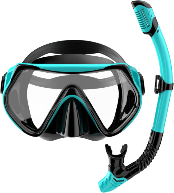 689c321217bc8567b3bc9323a62be0fe9ae7d6944ac7647d3420d.jpg Snorkeling Gear for Adults, Dry-Top Snorkel Set Scuba Diving mask, 180°Panoramic Wide View Professional Snorkeling Gear Breathing Freely Snorkel Mask