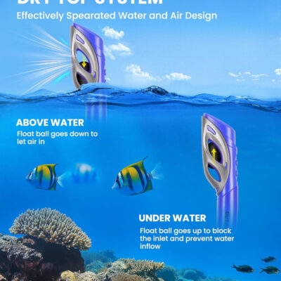 OutdoorMaster Mobula Snorkeling Gear for Adults, Diving Mask and Snorkel Set with Tempered Glass Anti-Fog, TOP Dry Snorkel for Diving Snorkeling Swimming