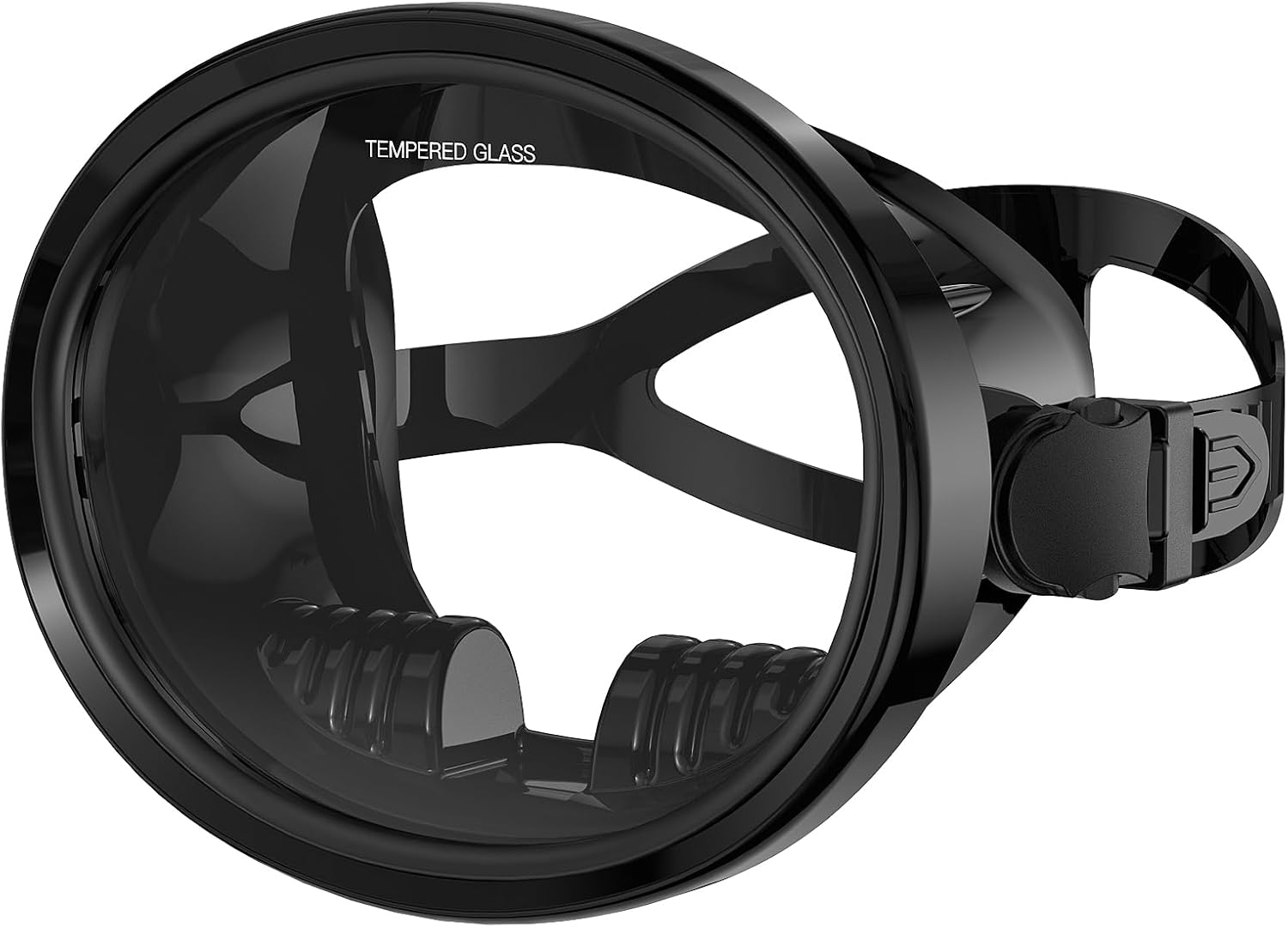 Scuba Mask, Oval Adults Diving Mask, Snorkeling Gear Freediving Mask, Goggles for Snorkel, Swimming Mask for Spearfishing, Tempered Glass HD Anti-Fog