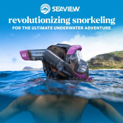 Seaview 180 V3 Full Face Snorkel Mask Adult- The V3 is The Perfect Snorkeling Gear for Adults- Snorkel Mask with 180 Panoramic Viewing and Up to 600% Easier Breathing- Patented Flowtech Air Intake