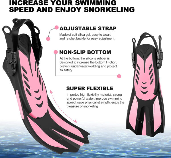 689c3597f2d8fdef1ad51d32bf371ba5f6e9101ca4b8d4bd0bc92.jpg Odoland Snorkeling Packages for Adults & Youth, Full Face Snorkel Mask with Camera Mount, Adjustable Swim Fins, Mesh Bag, Anti-Fog Anti-Leak Scuba Diving Gear for Men & Women