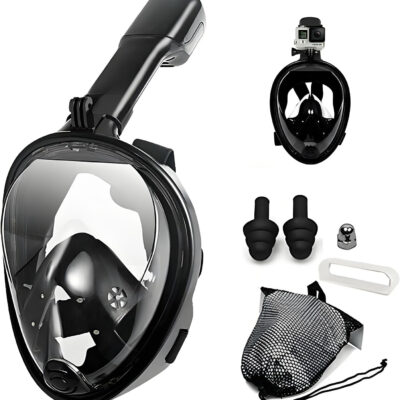 689c35fa83bc0106ad131bd83c24f2e4e6bdf5eee7c42122a80d4.jpg Full Face Dry Snorkeling Mask, Suitable for Beginners Snorkeling Equipment, Free Breathing, 180 Degree Panoramic View, Anti Fog and Leak Proof, It’s The Best Gift for Summer.
