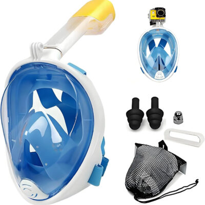 689c360e2724a4f57a9113f48b562af89e53babd454c7bc74d97d.jpg Full Face Dry Snorkeling Mask, Suitable for Beginners Snorkeling Equipment, Free Breathing, 180 Degree Panoramic View, Anti Fog and Leak Proof, It’s The Best Gift for Summer.