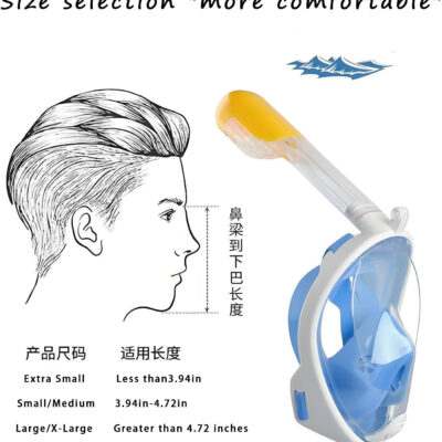 689c3611cff0632578ccdedec7cf2b8d4e56e65639ea954a640bd.jpg Full Face Dry Snorkeling Mask, Suitable for Beginners Snorkeling Equipment, Free Breathing, 180 Degree Panoramic View, Anti Fog and Leak Proof, It’s The Best Gift for Summer.