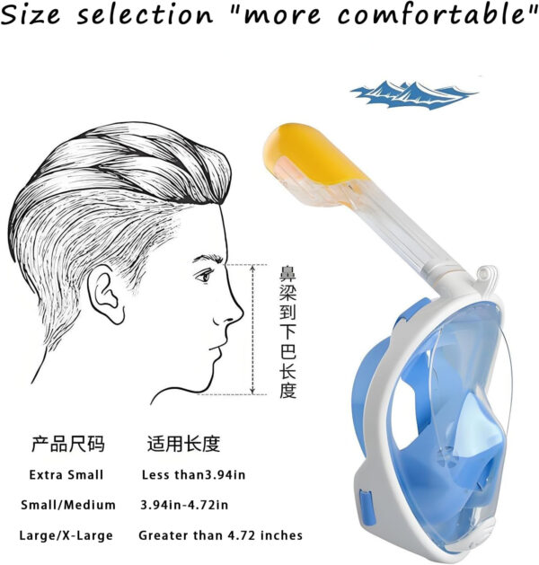 689c3611cff0632578ccdedec7cf2b8d4e56e65639ea954a640bd.jpg Full Face Dry Snorkeling Mask, Suitable for Beginners Snorkeling Equipment, Free Breathing, 180 Degree Panoramic View, Anti Fog and Leak Proof, It’s The Best Gift for Summer.