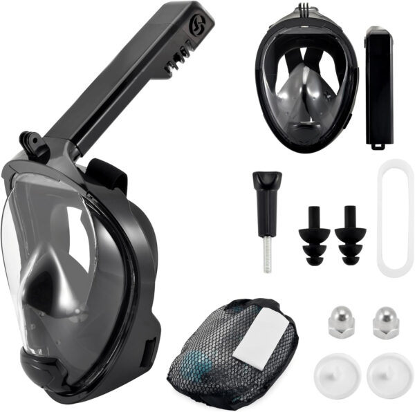 689c36b7d6cd1ccce9270c1fad0cf7d4b81d35bf85b261baf2d0d.jpg HD Full Face Snorkel Mask, Snorkeling Gear for Adults with 180° Anti-Fog HD View and Detachable Camera Mount, Anti-Leak Snorkel Mask Adult Youth