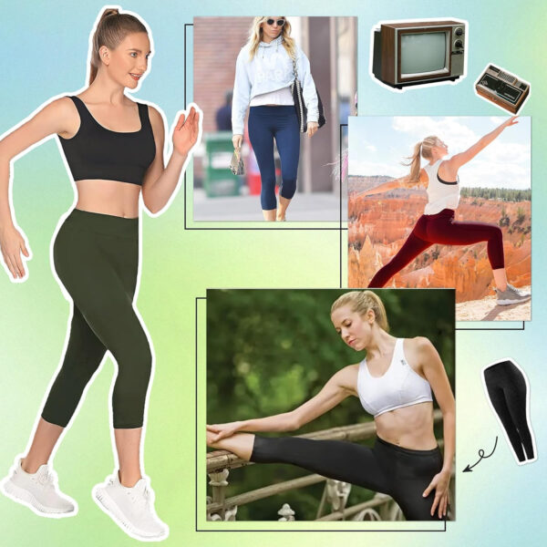 NexiEpoch 4 Pack Leggings for Women - High Waisted Tummy Control Soft Black Capri Yoga Pants with Pockets for Workout