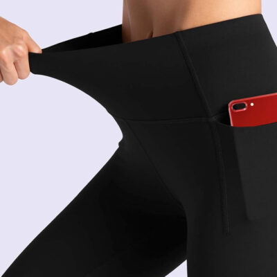 THE GYM PEOPLE Tummy Control Workout Leggings with Pockets High Waist Athletic Yoga Pants for Women Running, Fitness