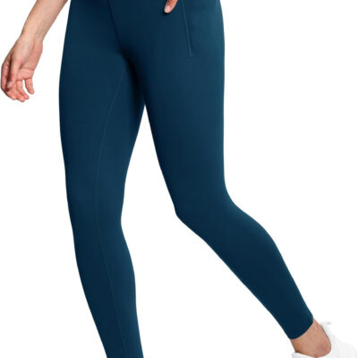 THE GYM PEOPLE Tummy Control Workout Leggings with Pockets High Waist Athletic Yoga Pants for Women Running, Fitness