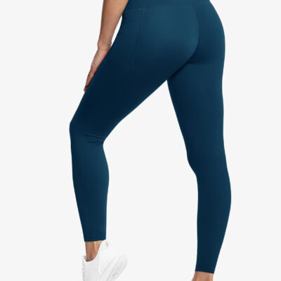 THE GYM PEOPLE Tummy Control Workout Leggings with Pockets High Waist Athletic Yoga Pants for Women Running, Fitness