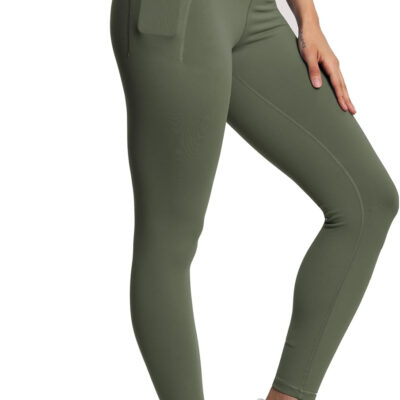 THE GYM PEOPLE Tummy Control Workout Leggings with Pockets High Waist Athletic Yoga Pants for Women Running, Fitness