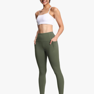 THE GYM PEOPLE Tummy Control Workout Leggings with Pockets High Waist Athletic Yoga Pants for Women Running, Fitness