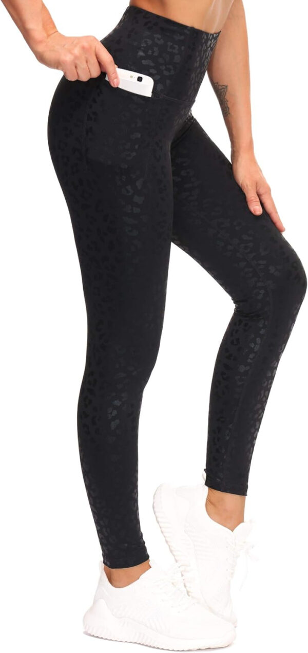 THE GYM PEOPLE Tummy Control Workout Leggings with Pockets High Waist Athletic Yoga Pants for Women Running, Fitness