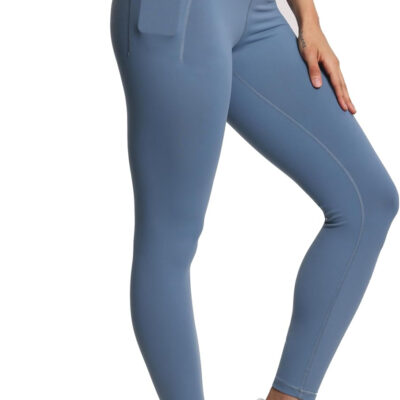 THE GYM PEOPLE Tummy Control Workout Leggings with Pockets High Waist Athletic Yoga Pants for Women Running, Fitness