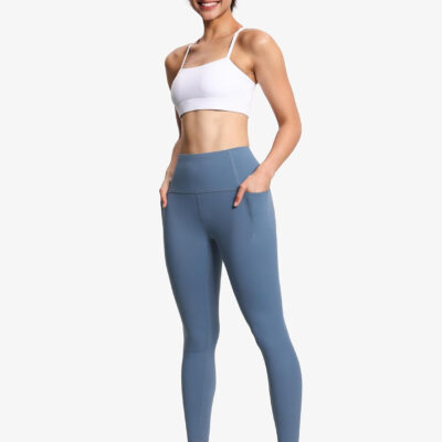 THE GYM PEOPLE Tummy Control Workout Leggings with Pockets High Waist Athletic Yoga Pants for Women Running, Fitness