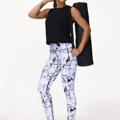 THE GYM PEOPLE Tummy Control Workout Leggings with Pockets High Waist Athletic Yoga Pants for Women Running, Fitness