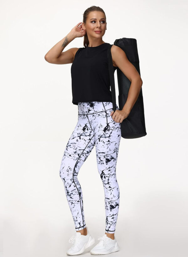 THE GYM PEOPLE Tummy Control Workout Leggings with Pockets High Waist Athletic Yoga Pants for Women Running, Fitness