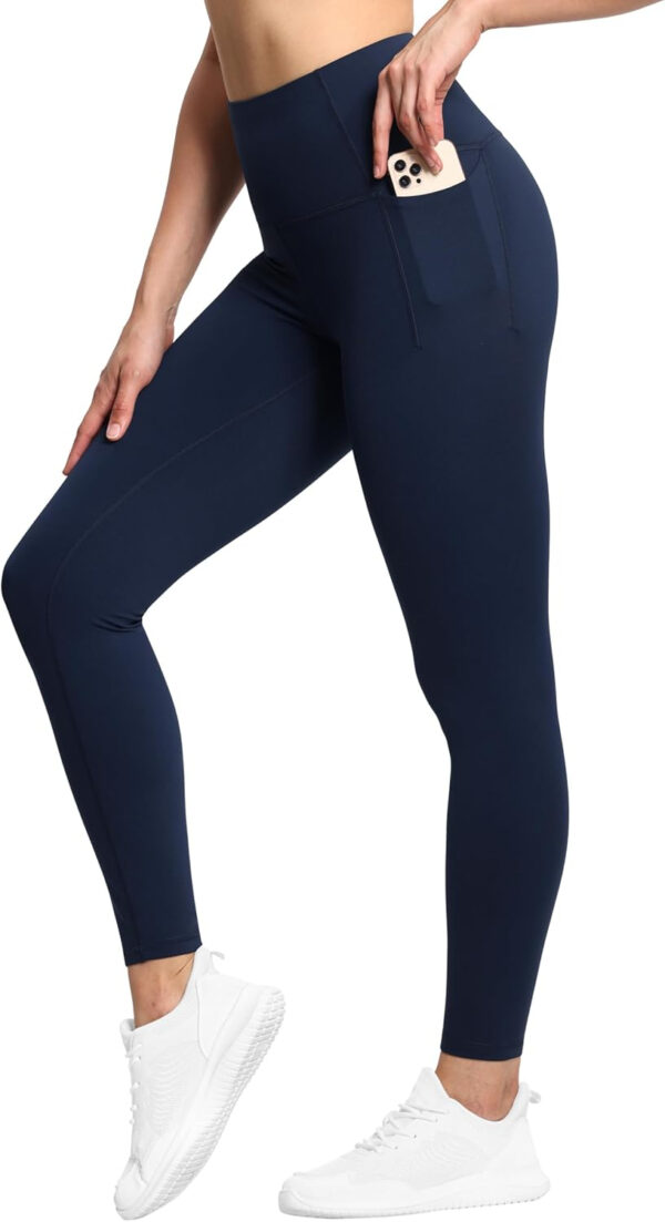 THE GYM PEOPLE Tummy Control Workout Leggings with Pockets High Waist Athletic Yoga Pants for Women Running, Fitness
