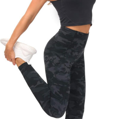 THE GYM PEOPLE Tummy Control Workout Leggings with Pockets High Waist Athletic Yoga Pants for Women Running, Fitness