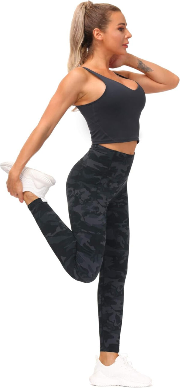 THE GYM PEOPLE Tummy Control Workout Leggings with Pockets High Waist Athletic Yoga Pants for Women Running, Fitness