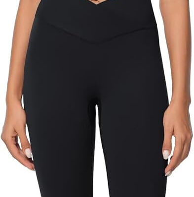 Sunzel Sunlissia Hidden Butt Lifting Scrunch Workout Leggings for Women, Crossover High Waist Yoga Pants with Tummy Control