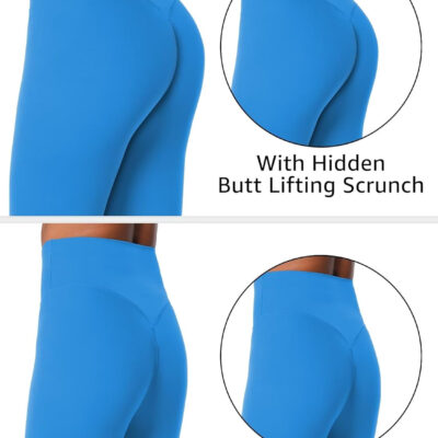 Sunzel Sunlissia Hidden Butt Lifting Scrunch Workout Leggings for Women, Crossover High Waist Yoga Pants with Tummy Control