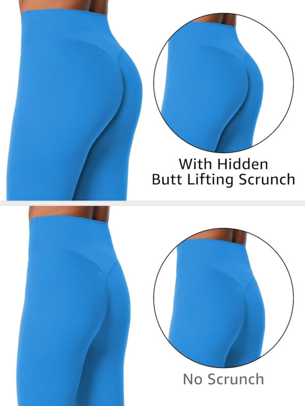 Sunzel Sunlissia Hidden Butt Lifting Scrunch Workout Leggings for Women, Crossover High Waist Yoga Pants with Tummy Control