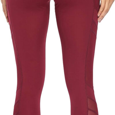 Women's Mesh High Waist Leggings Yoga Pants with Pockets Tummy Control 4 Way Stretch Workout Yoga Leggings