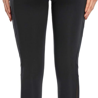 Women's Mesh High Waist Leggings Yoga Pants with Pockets Tummy Control 4 Way Stretch Workout Yoga Leggings