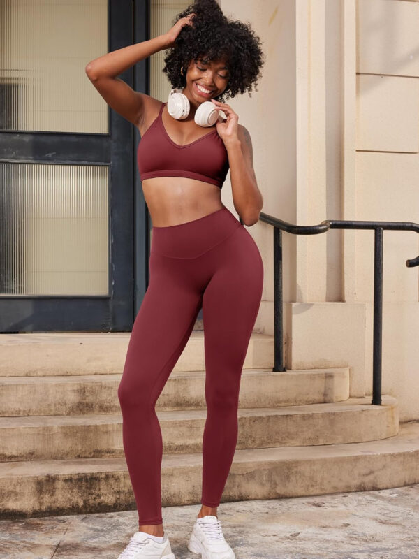 YEOREO Yoga Pants Workout Leggings for Women Hidden Scrunch Butt Lifting Leilanie High Waisted Tummy Control Gym Leggings