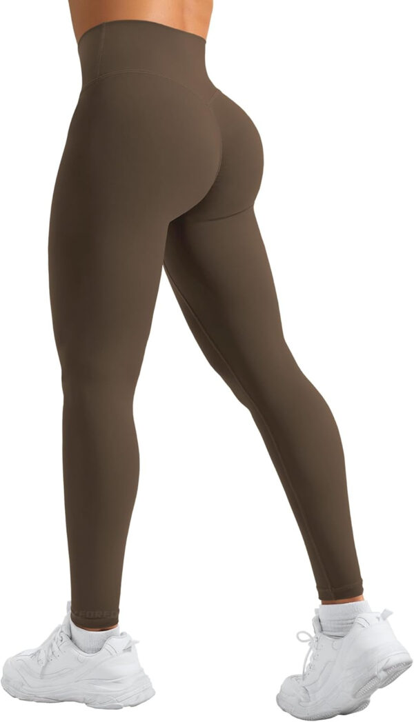 YEOREO Leggings for Women Hidden Scrunch High Waisted Yoga Pants V Cross Tummy Control Craze Compression Workout