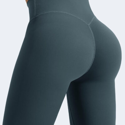 YEOREO Leggings for Women Hidden Scrunch High Waisted Yoga Pants V Cross Tummy Control Craze Compression Workout