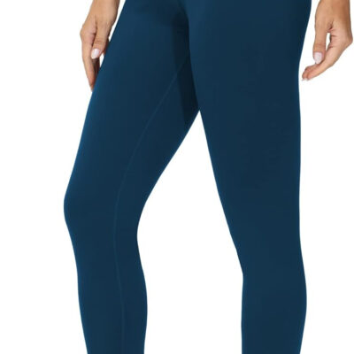 THE GYM PEOPLE Womens' V Cross Waist Yoga Leggings with High Waisted Tummy Control
