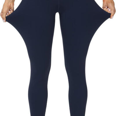 THE GYM PEOPLE Womens' V Cross Waist Yoga Leggings with High Waisted Tummy Control