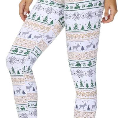 THE GYM PEOPLE Womens' V Cross Waist Yoga Leggings with High Waisted Tummy Control