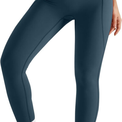 MOOSLOVER Women Workout Leggings with Pockets Compression Runnings Yoga Pants High Waisted Tummy Control Athletic Leggings