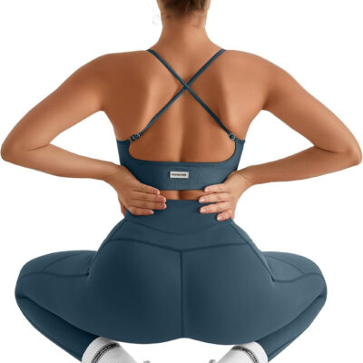 MOOSLOVER Women Workout Leggings with Pockets Compression Runnings Yoga Pants High Waisted Tummy Control Athletic Leggings