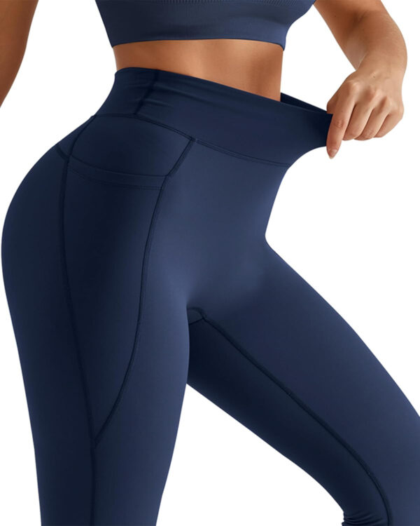 MOOSLOVER Women Workout Leggings with Pockets Compression Runnings Yoga Pants High Waisted Tummy Control Athletic Leggings