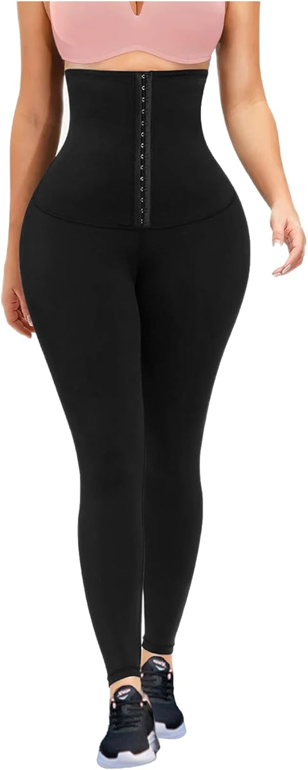 JGS1996 Plus Size Shapewear Tummy Control Leggings for Women High Waisted Compression Corset Waist Trainer Pants Body Shaper