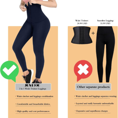 JGS1996 Plus Size Shapewear Tummy Control Leggings for Women High Waisted Compression Corset Waist Trainer Pants Body Shaper