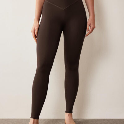AVGO Workout Leggings for Women Tummy Control 25" - V Shaped Butt Lifting Gym Yoga Pants High Waisted & No Front Seam
